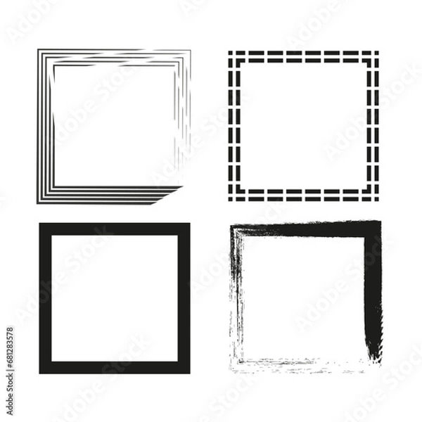 Fototapeta Grunge square template. Vector illustration. EPS 10.