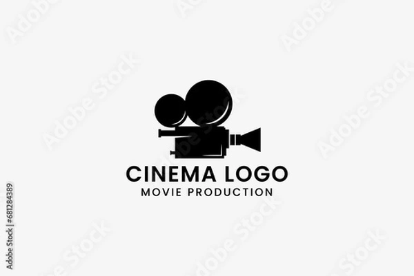 Obraz cinema logo vector icon illustration