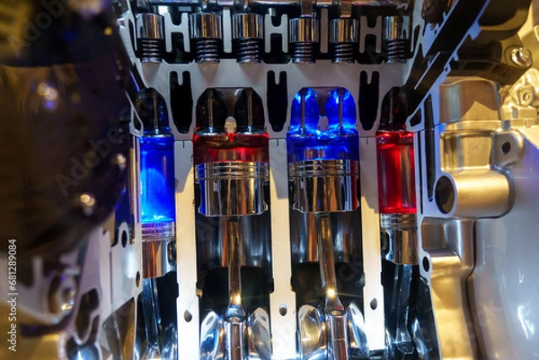 Fototapeta automobile engine working