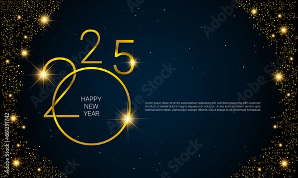 Obraz 2025 Happy New Year Vector Background.