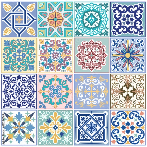 Obraz マジョリカタイルデザインセット