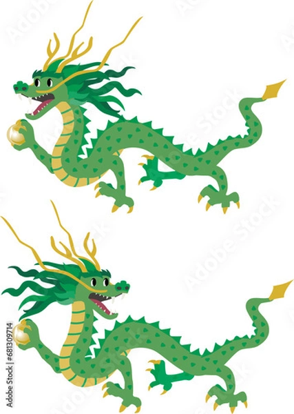Fototapeta 辰年の龍のイラスト