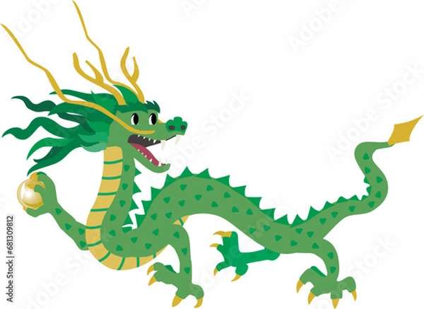 Fototapeta 辰年の龍のイラスト