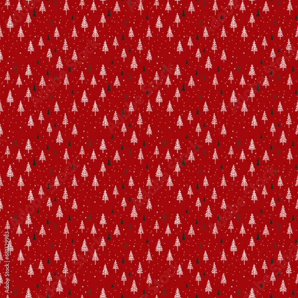 Obraz Christmass Gift Box paper wrap pattern. Holiday mood