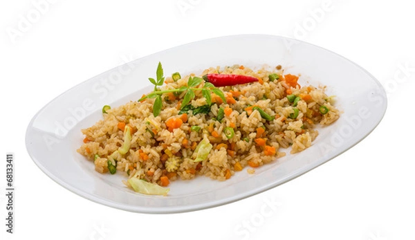Fototapeta Vegetarian fried rice