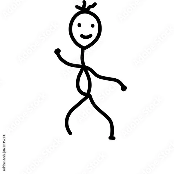 Obraz Sticks man illustration 