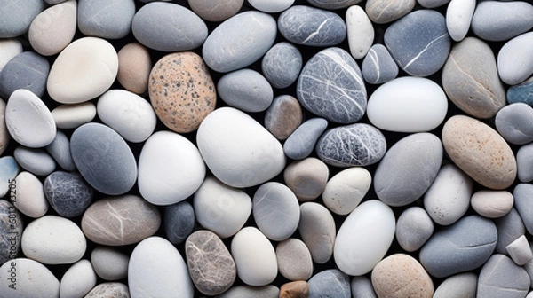 Fototapeta A close-up of a pile of rocks. Generative Ai