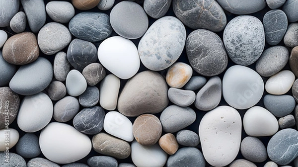 Fototapeta A close-up of a pile of rocks. Generative Ai