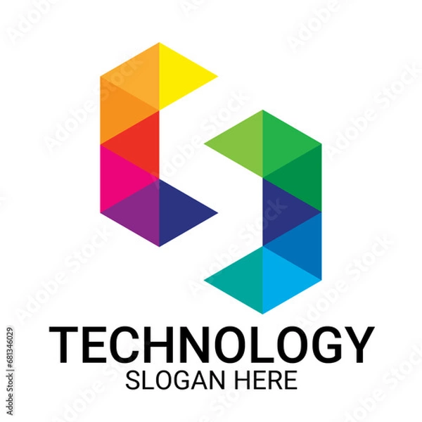 Fototapeta Technology logo template vector art