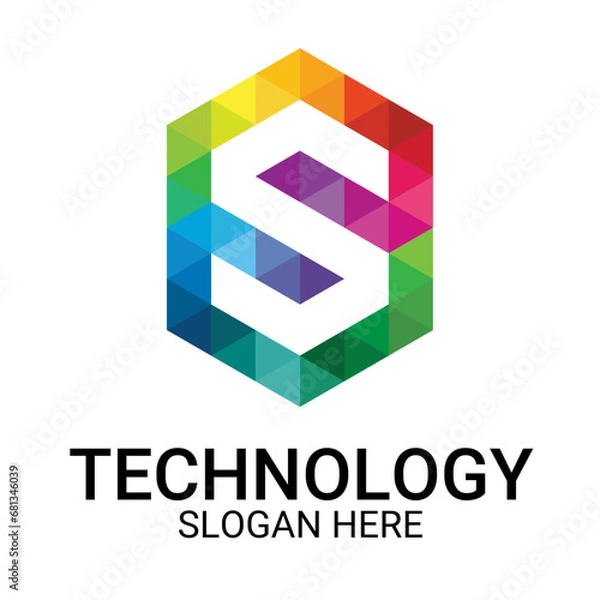 Fototapeta Technology logo template vector art