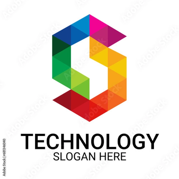 Fototapeta Technology logo template vector art