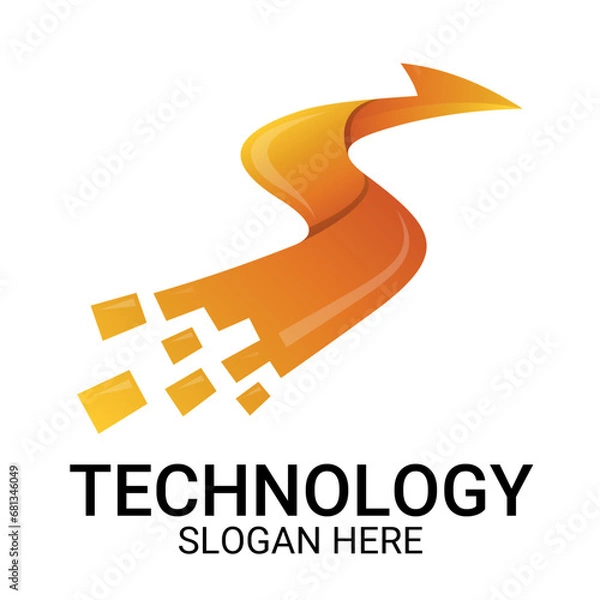 Fototapeta Technology logo template vector art