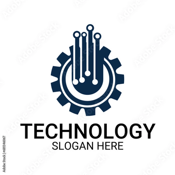 Fototapeta Technology logo template vector art
