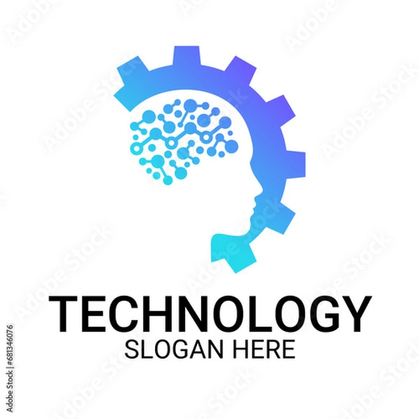 Fototapeta Technology logo template vector art