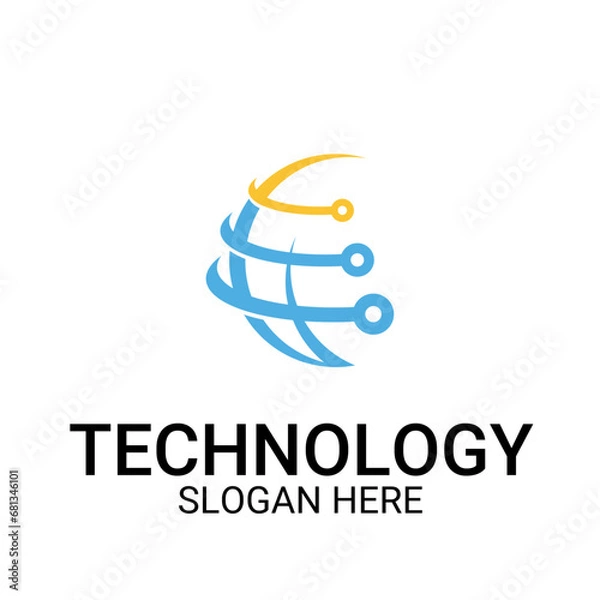 Fototapeta Technology logo template vector art