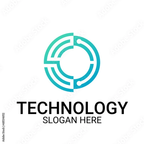 Fototapeta Technology logo template vector art