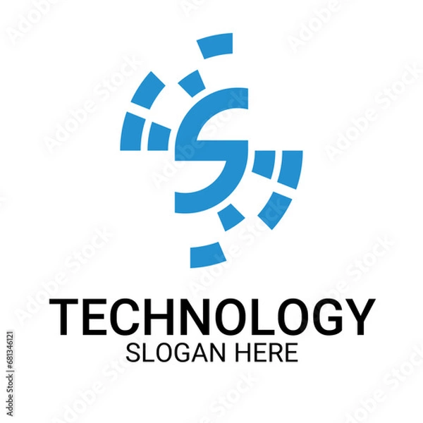 Fototapeta Technology logo template vector art