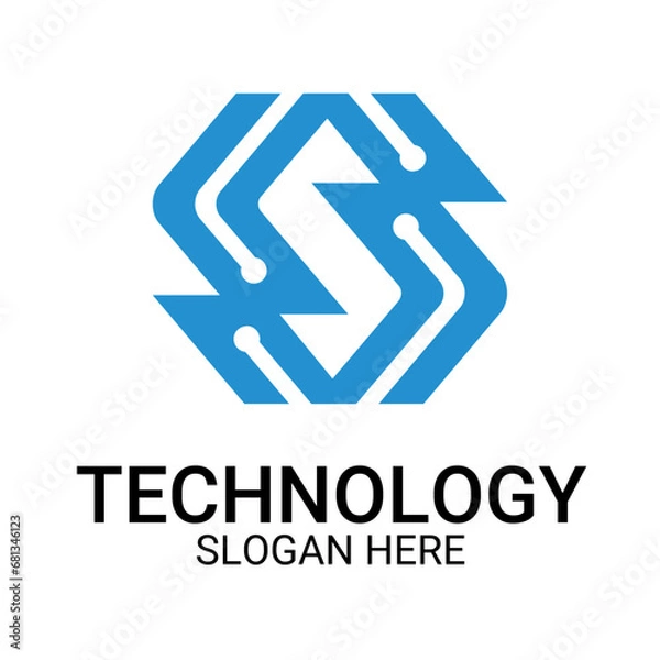Fototapeta Technology logo template vector art