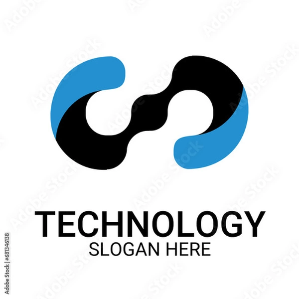 Fototapeta Technology logo template vector art