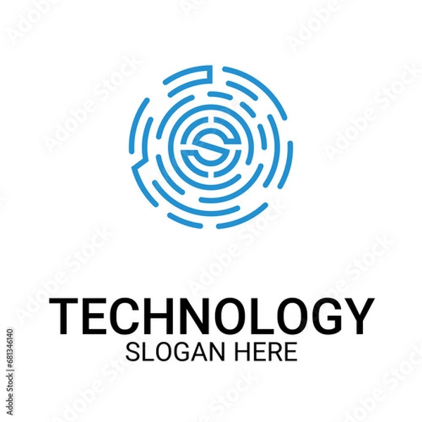 Fototapeta Technology logo template vector art