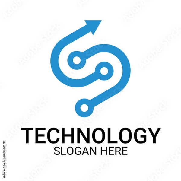 Fototapeta Technology logo template vector art