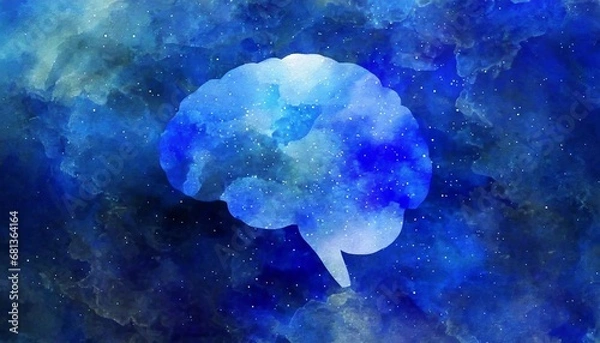 Obraz 頭脳　脳内　閃き　インスピレーション　脳波　イラスト