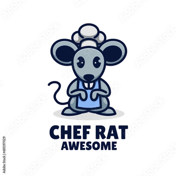 Obraz Chef Rat Logo