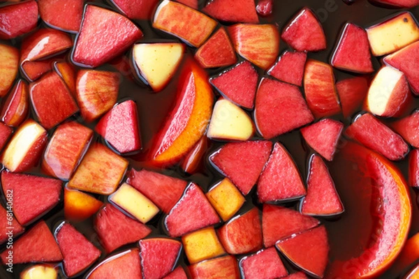 Obraz zbliżenie owoców sangrii