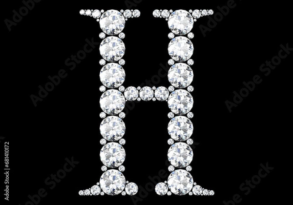 Fototapeta Diamond letters with gemstones (high resolution 3D image)