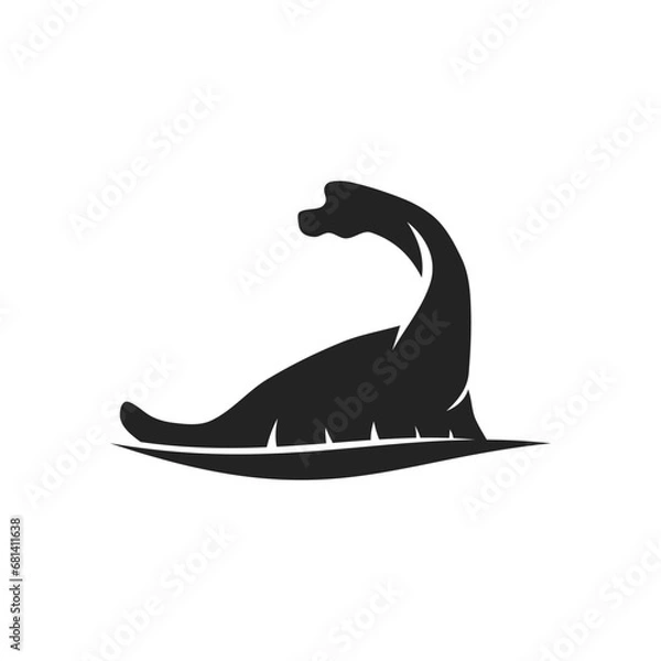Fototapeta Brachiosaurus logo template Isolated. Brand Identity. Icon Abstract Vector graphic