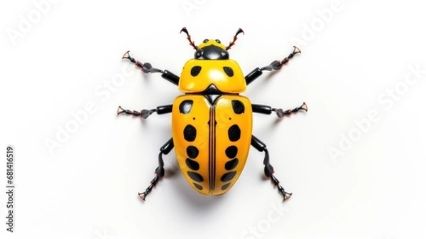 Fototapeta Toy bug, bug figurine. A software bug  concept in programming language, error, unexpected problem 
