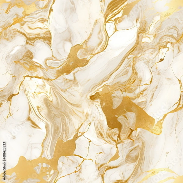 Fototapeta Seamless Pattern Gold Marble