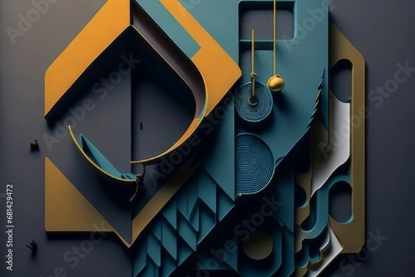 Obraz background with colorful irregular shapes and patterns