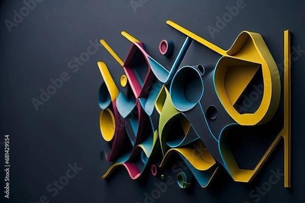 Obraz abstract background with a classic irregular shapes and patterns