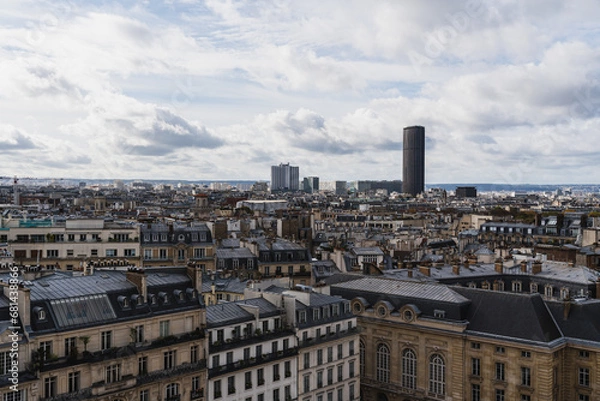 Obraz Paris skyline panorama with the Montparnasse tower