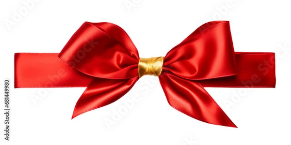 Fototapeta red bow isolated on transparent background