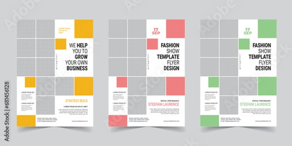 Fototapeta A4 Multipurpose Modern Corporate Business Flyer Template Design with Multi color