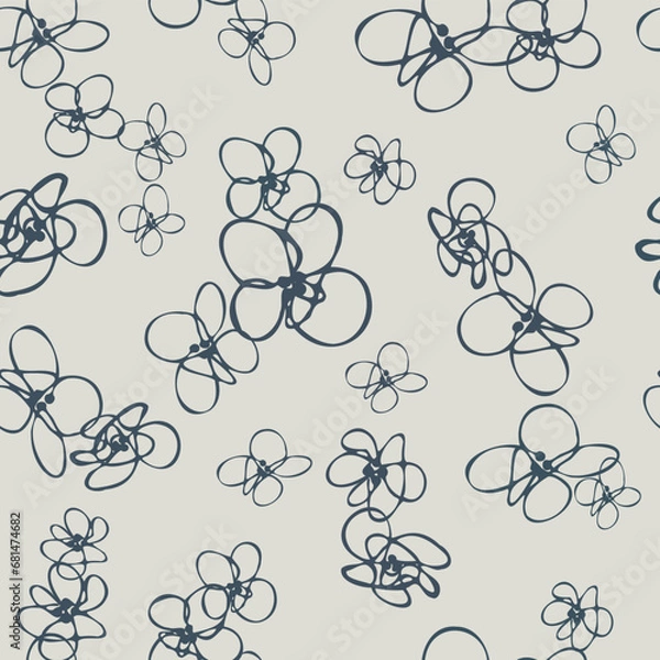 Obraz Navy Blue Flowers