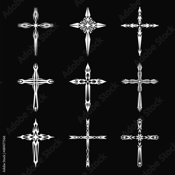 Obraz cross on black