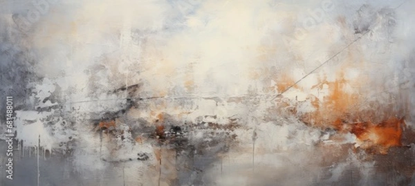 Fototapeta Concrete wall with abstract rough texture. Generative AI technology.	
