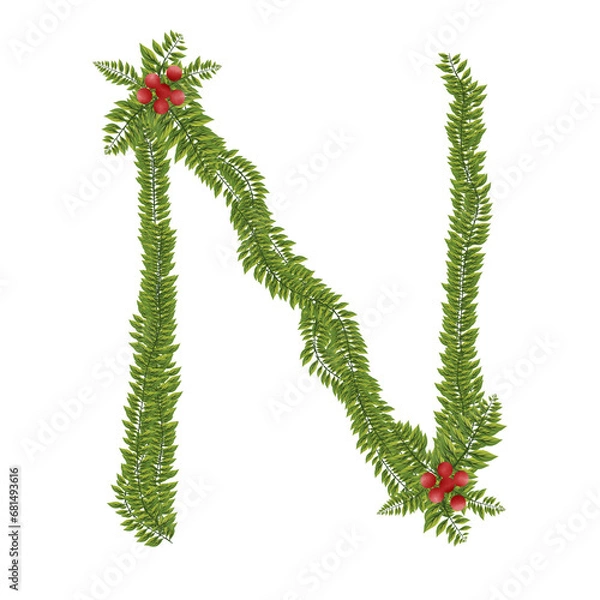 Obraz Letter N Christmas