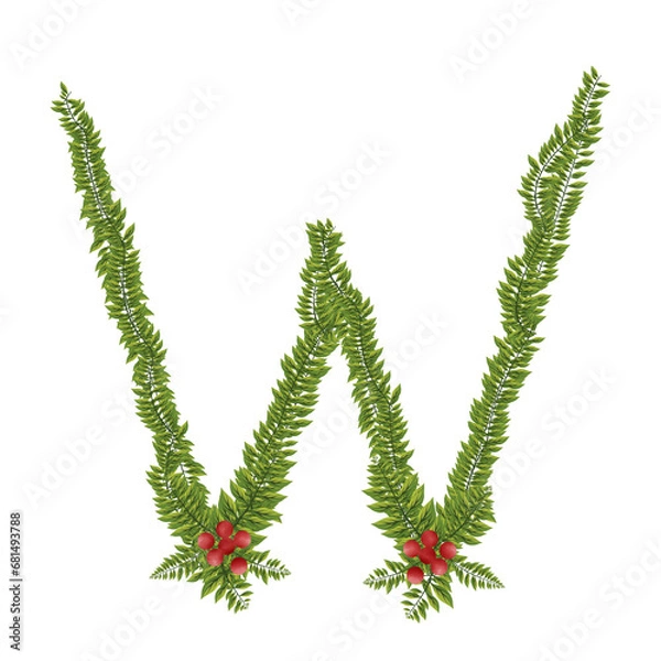 Obraz Letter W Christmas