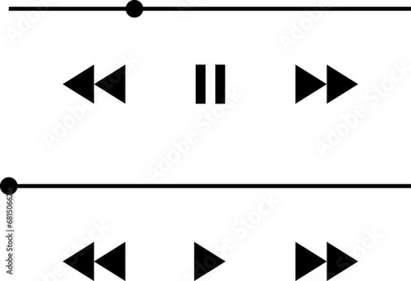 Fototapeta シークバー　コントロールバー　音楽・動画プレイヤー　再生