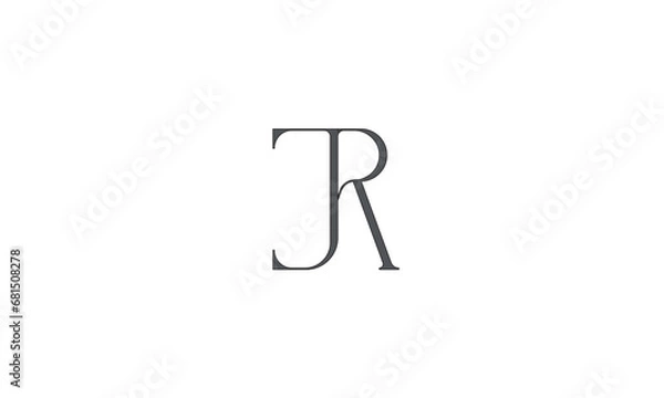 Fototapeta JR, RJ , J , R , Abstract Letters Logo Monogram