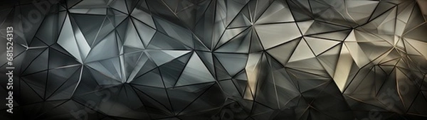 Fototapeta Dynamic Geometric Abstract with Dark and Light Grey Shades