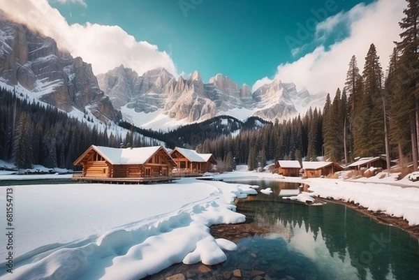Obraz lake in the mountains