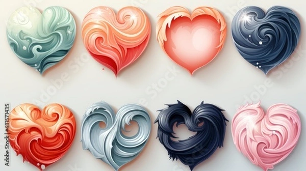 Fototapeta 3D Icon Valentines Day,Valentine Day Background, Background For Banner, HD
