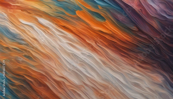 Obraz 幾重にも重ねられた油絵の具の背景　カラフル　AI生成