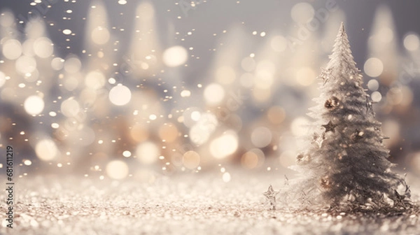 Obraz Christmas tree on snow