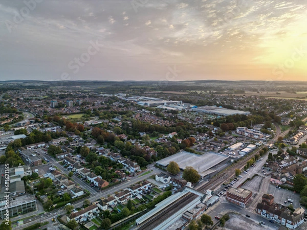 Obraz Havant with Aerial View Drone shot.